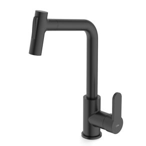 Misturador Monocomando para Cozinha de Mesa Kitchen Preto Matte Celite