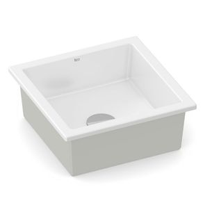 Cuba de Sobrepor/Embutir de 33x33cm Optica Branco Roca