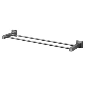 Porta Toalha Bastão Duplo Square 00641870 Grafite Escovado Docol