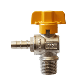 Válvula Esfera Angular com Espigão para Gás de 1/2