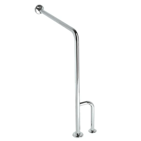 Barra de Apoio de Piso Esquerda de 80x80x24cm Inox Wog