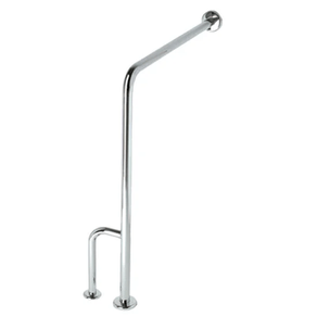 Barra de Apoio de Piso Direita de 80x80x24cm Inox Wog