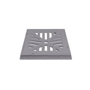 Grelha com Porta Grelha de 20x20cm Reforçada Decora Cinza Estrela